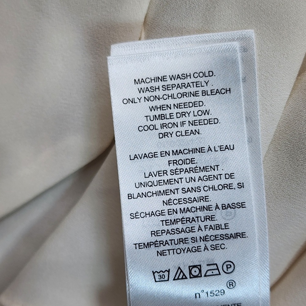 NWT Lauren Ralph Lauren Ruffle Tie Neck Romantic Victorian Blouse XL Cream - Picture 9 of 11